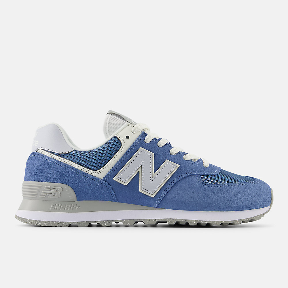 New Balance 574 Shoes Heron Blue with Granite and White